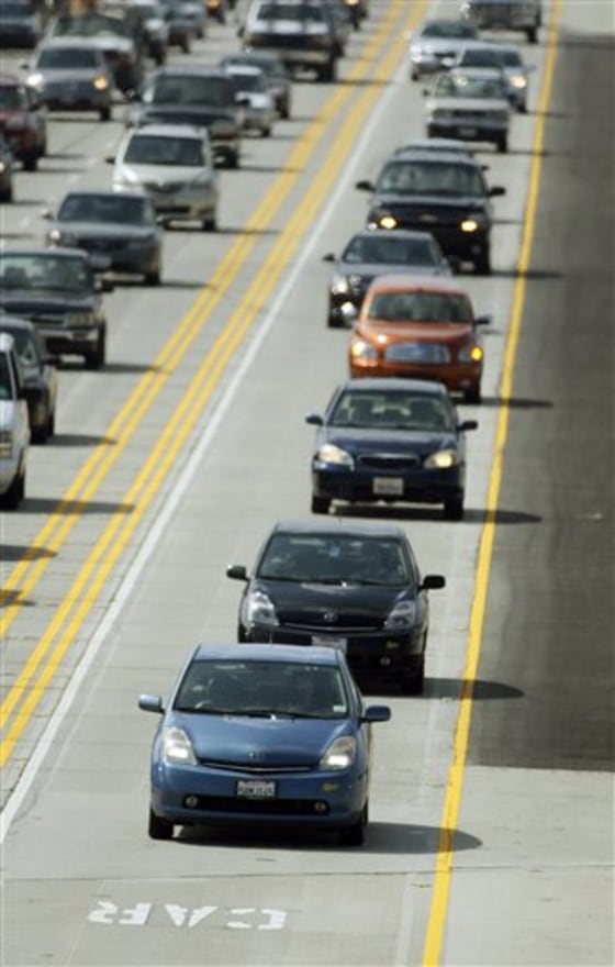 On Friday, a program that allowed drivers of hybrids with no passengers to use carpool lanes will end. The change is expected to affect some 85,000 owners of the vehicles in Calfornia.